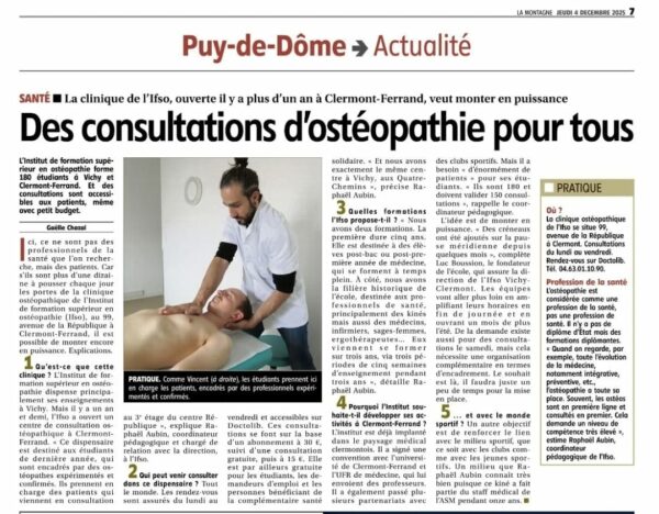 LA MONTAGNE CLINIQUE CLERMONT